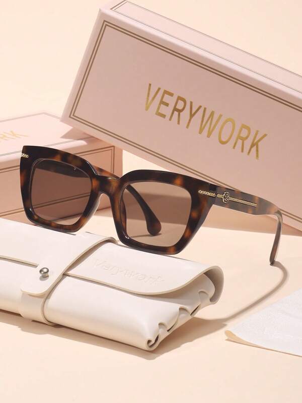 Verywork 1 pièce Lunettes de mode pour femmes au design vintage élégant et expressif avec effet œil de chat, idéales pour la conduite, les courses, le golf, les activités en plein air, les vacances. Accessoire mode idéal comme cadeau