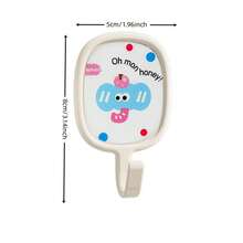 3pcs Dopamine Adhesive Hooks, Strong Load-Bearing, Adhesive Free, Suitable For Dorm, Bathroom, Kitchen, Wall, Plastic, Painless