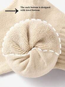1双女士加厚宽松船袜，休闲运动袜，情侣袜 - 白色 - 查看 7