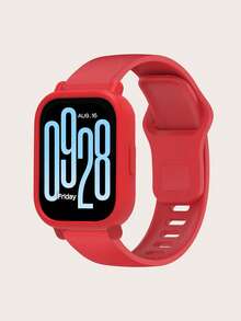 مجموعة 2 قطعة: مجموعة حافظة حماية من السيليكون مقاومة للخدش بلون واحد وسريعة إعادة الاستخدام من السيليكون، قابلة للتوافق مع ساعة Redmi Watch 5 ساعات نشطة وساعات مماثلة أخرى، مناسبة للجنسين