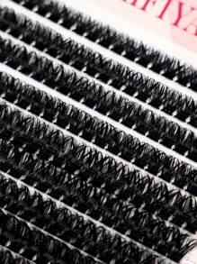 Extensiones de pestañas naturales clásicas con bandas suaves en estilo ruso, 100 piezas, longitud de 8-18 mm, herramienta de belleza fácil de colocar, apariencia esponjosa