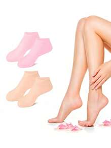 2pcs Moisturizing Soothing Silicone Foot Covers For Cracked Feet. Home Spa Experience, Repair Dry Feet, Suitable For Men And Women, Dry Skin, Rough Skin, Home Foot Care, Can Be Used With Your Favorite Lotions And Creams