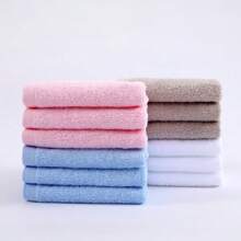 Set de 12 piezas, pañuelos de unicolor súper suaves, toallas cuadradas pequeñas de 30x30cm, de fibra larga de clase A, con diseño de lazo colgante, toallas de mano para la cocina, el jardín de infantes, el regreso a la escuela, el salón de belleza, el hogar y el baño