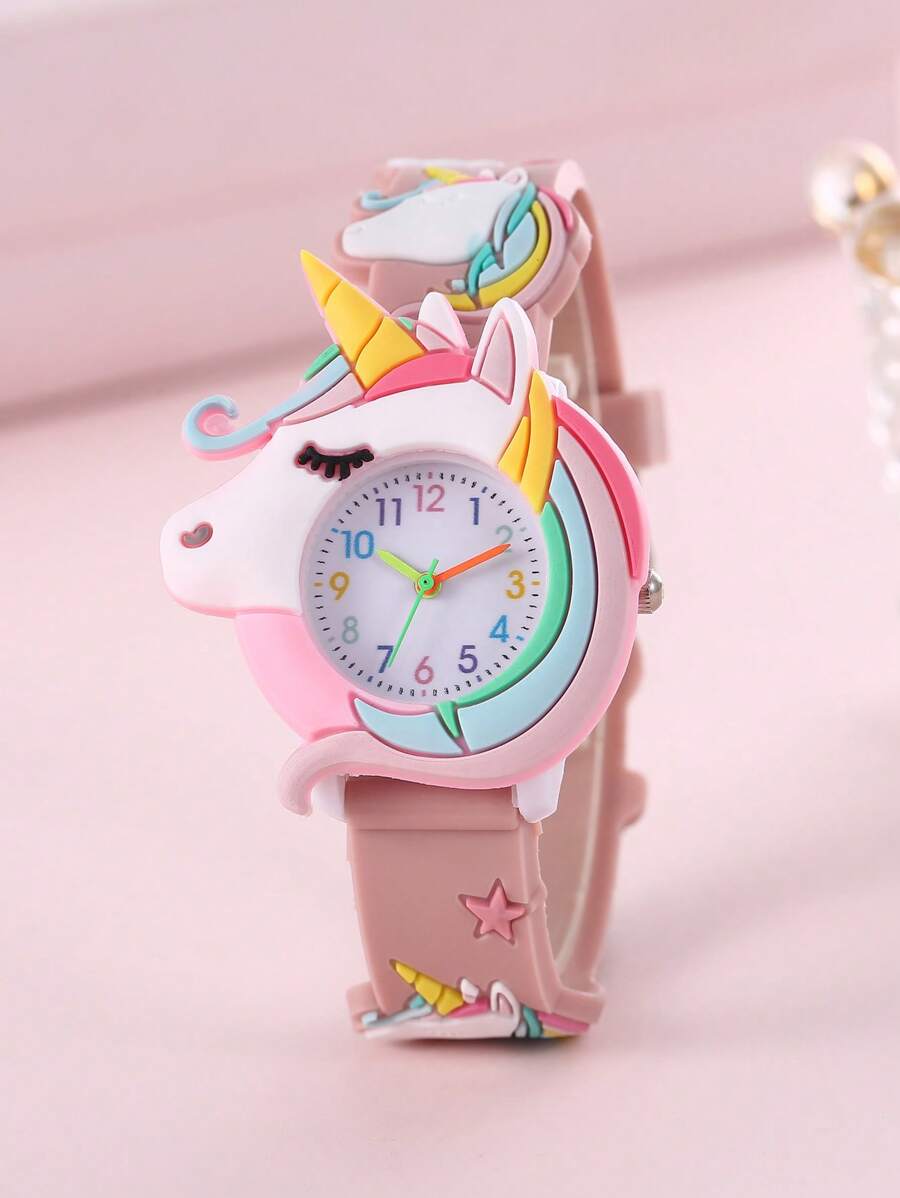 New Arrival Children Star Unicorn Student Silicone Cartoon Watch