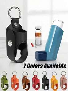 1pc Asthma Inhaler Holder Portable Travel Holder For Adults , Travel Holder L Shaped Inhaler Holder, Protective Travel Portable Mini Case, Lightweight Carrying Case With Carabiner For Adults , Inhaler Not Included (Box Only) Organizer Storage Storage Bag Organization