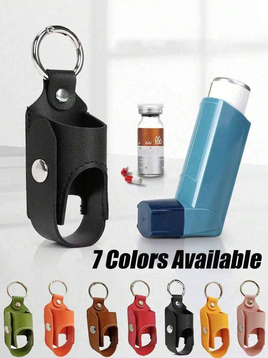1pc Asthma Inhaler Holder Portable Travel Holder For Adults , Travel Holder L Shaped Inhaler Holder, Protective Travel Portable Mini Case, Lightweight Carrying Case With Carabiner For Adults , Inhaler Not Included (Box Only) Organizer Storage Storage Bag Organization