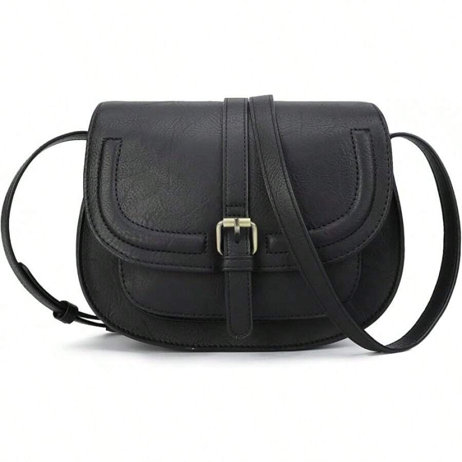 Crossbody Bags Women, Small And Boho Body Handbags, Vegan Leather, - Nửa đêm đen - Xem 1