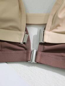 Set de 3 sujetadores inalámbricos con cierre delantero para mujer - Multicolor - Ver 6