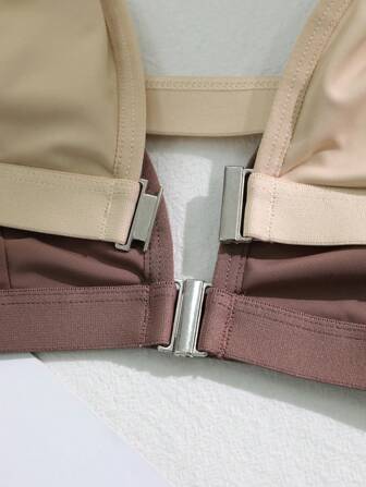 3pcs/Set Women Front Closure Wireless Bras