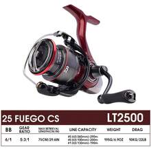2025 DAIWA FUEGO CS Spinning Reel, 6+1 Bearings, Light Body Spinning Reel Frame/Light Drive Spool, ZAION V Body - Red - View 7