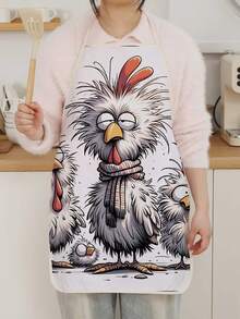 一件式 Funny Farm 鸡围裙，鸡穿雨靴，适用于厨房烘焙烧烤必备小众古怪礼物