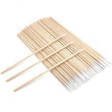 400pcs Pointed Cotton Swabs, Single-Tip Cotton Wood Sticks For Eyebrow Tattoo Beauty Make-Up Color Nail Seam Disposable Cleaning Cotton Swabs - 1 - View 6