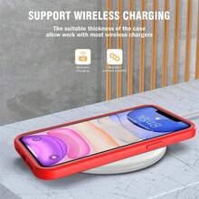 Hadaasi 1pc Red 2-In-1 Full Body Protective Case With Front Screen Protector, TPU Soft Edge + PC Hard Back Cover, Compatible With IPhone 16/16E/15/14/13/12/11 Pro Max/Plus/SE2/SE3/7/8 And Galaxy S26Ultra/S26Plus/S26/M36/S25FE, Redmi 12/13C/12C/Note 12 Pro/NOTE14PRO+/NOTE13PRO/NOTE13PRO+, POCO M6PRO, OPPO Reno14 Pro/Reno14 F, Infinix Hot 60 Pro/Hot 60 Pro+ - Red - View 9