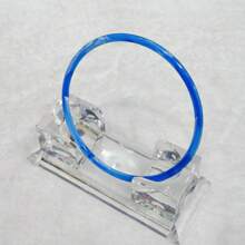 6pcs Random Color Plastic Bangle, 0.5cm Thin Dual-Colored Marble Pattern Acrylic Bracelet