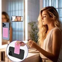 1 st dubbelsidig multifunktionell silikontelefonhållare med sugkopp, ger stark sugkraft och dubbelsidigt grepp, halkfri lim, kreativt multifunktionellt silikontillbehör lämpligt för olika telefoner, erbjuder stabilitet för video och selfie - Multifärgad - Visa 6