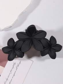 3pcs Matte Flower Shape Clip, Medium Size, Versatile Daisy Hair Clip For Bun, Black/Coffee/White, Beach Accessories, Claw Clip Fall Winter Hair Accessories For Women For Vacation Outfits Woman