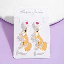 1对时尚可爱亚克力老虎/火烈鸟/鱼/燕子动物卡通耳环，适合女性日常佩戴（手工制作，款式略有不同） - 動物耳環 - 查看 20