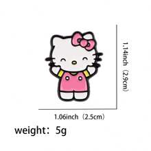 Sanrio Set de 4 piezas de pines esmaltados lindos, insignias para solapa, broches para mochilas, mujeres, ropa, regalo, joyería, accesorios de moda