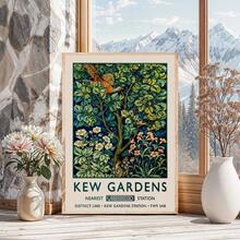 1 件威廉莫里斯孔雀版画海报邱园植物花卉复古动物帆布画家居装饰墙面艺术可选画框 - 彩色 - 查看 4