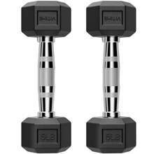 2 Mancuernas Hexagonales De Caucho 5LB 10LB 15LB 20LB 25LB 30LB Gimnasio