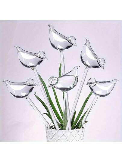 1/5件装，鸟形自动植物浇水器，塑料自浇水桩水球，室内外植物自动灌溉装置，盆栽花园花卉，园艺工具