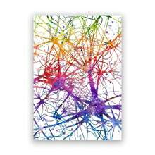 1PC Neuroscience Neurology Medical Biology Gift Synapse Receptor Brain Nerve Cell Art Anatomy Canvas Painting Home Decoration Room Art Decor Wall Arts Optional Frame ,Wall Art With Frame
