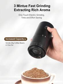 RAF Portable Electric Coffee Grinder - USB Charged 1500mAh, 38-Step Adjustment, Holds Up To 25g (4.06oz) For Espresso/Drip/Cold Brew, With 18650 Lithium Battery, Minimalist Black And White Design, Modern Kitchen Gadget | Rechargeable Coffee Grinder, Espresso Coffee Grinder**