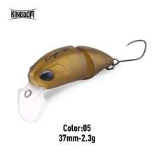 Kingdom 双节小鱼饵 2.3 克 37 毫米 浮动硬饵 ABS 渔具 人造硬饵 摇摆饵 渔具 摇摆器