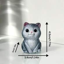 1 pieza, Decoraciones realistas de gatito para patios y jardines. Artesanías de resina de gatito adorable. Adornos decorativos de gatos domésticos para jardines y paisajes. Esculturas de animales únicas y especializadas como artículos para exteriores. Un gato tomando el sol en el césped. Hadas de gatito entre los arbustos de flores. Regalos ideales para inauguración de casa y regalos de cumpleaños para novias.