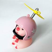 1pc Pink Pig With Helmet Creative Personalized Motorcycle Decoration, Elastic Band Suitable For Most Motorcycles And Bikes, Cute Pig Head Motorcycle/Bicycle Handlebar Decoration, Creative Personalized Gift, Fashionable Helmet Pig, Motorcycle Accessory
