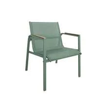 Conjunto Jardín de 2 Sillones + Mesa de Acero Resistente, Decorativo y Ligero. Asiento para Exterior en Patio, Balcón y Terraza de Fácil Instalación. (Verde, 3 Piezas) - Verde - Ver 2
