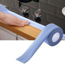 1 Roll 3.8" X 320" Kitchen & Bathroom Waterproof, Anti-Mold, Decorative Adhesive Tape, Thick & Trimmable To Seal Gaps, Cracks, Tile Joints, Essential Home Essential Wall Decor Room Decor Stickers Wallpaper Wall Paper Wall Stickers Wall Sticker Kitchen Accessories Kitchen Items Kitchen Decor