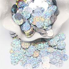 亮片亮片10毫米平圆边孔散片1厘米用于工艺品舞蹈首饰吊坠饰婚礼缝纫配件20克400件 - 彩色 - 查看 16