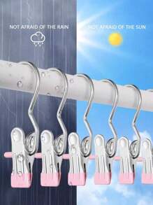 20/10/5 Pieces Of Stainless Steel Clothes Clip, Laundry Clothes Nail With Hook, Boot Hangers For Closet, Clips With Hooks, Portable Hanging Clothes Clip, Wardrobe Organizer, Multi-Function Single Clip Clothes Hanger, Bootleg Clip, Seamless Hooks Fabric Organizer For Pants, Hats, Skirts, Socks, Shoes Dress Pants Shoes Jeans Boots Skirt,Spring,Minimalist,Summer Tops