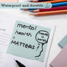 Transparent Memo Pad Sticky Notes Removable Minimalist Sticky Notes, Muted Tone, N-Times Reusable