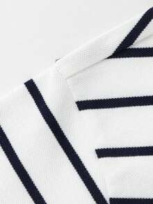 Balabala Children's Short Sleeve T-Shirt 2025 Summer Polo Shirt Boys Quick-Dry Cool - White and Blue - View 4