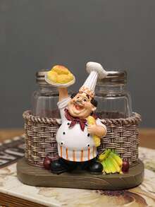 1pc Kitchen Cute Chef Ornaments,Resin Decorative Crafts, The Best Object For Creative People To Design Home Decoration, Are Used For Home Desktop Decorations, Gifts For Classmates, Friends And Family, And Birthday Gifts.Room Decor, Home Decor, Birthdaydecor,Kitchen,Wedding, Bedroom Decor, Livingroom Decor, Gift, Party Decor, Gardendecor - Multicolor - View 4