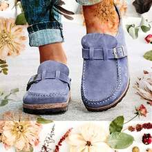 Womens Cork Slippers,Soft Clogs For Women,Womens Clogs-Mules House Slipers With Arch Support And Adjustable - Purple - View 3