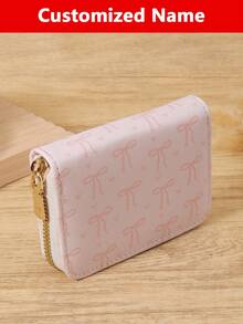 1pc Custom Signature Wallet,Personalized Signature Design Wallet,Custom Signature Wallet,Personalized Wallet With Signature,Custom Signature Wallet,Love Pattern Versatile Coin Wallet,Card Holder Multi-Card Card Organizer For Storage Credit Cards,New Year Glamour - Pink - View 9