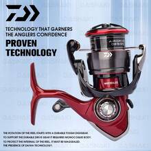 2025 DAIWA FUEGO CS Spinning Reel, 6+1 Bearings, Light Body Spinning Reel Frame/Light Drive Spool, ZAION V Body - Red - View 2