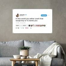 1pc In This World You Either Crank That Soulja Boy Flag 3*5 Feet Funny Poster Banner Wall Outdoor Hanging Flag With 4 Brass Grommets For College Dorm Room Decor - White - View 2