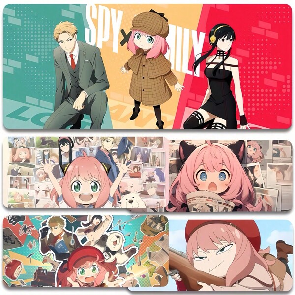 1pc Anime Mouse Pad - Large Non-Slip Desk Mat For Gaming, Office And Anime, Oversized Gaming Mouse Pad, Oversized Non-Slip Computer Desk Mat With Fine Sewn Edges, Washable Rubber Material, Suitable For Laptops, Desktops And Games.