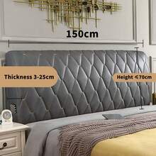 Luxury Thick Headboard Cover Soft Bed Head Back Decor Protector Slipcover 150CM - Grey - View 7