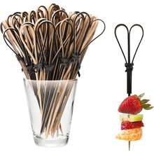 200/100/50/10 piezas Pinchos de fruta creativos, pinchos de bambú, pinchos decorativos, tenedores de fruta para pasteles y aperitivos, aptos para diversas ocasiones y fiestas, útiles escolares