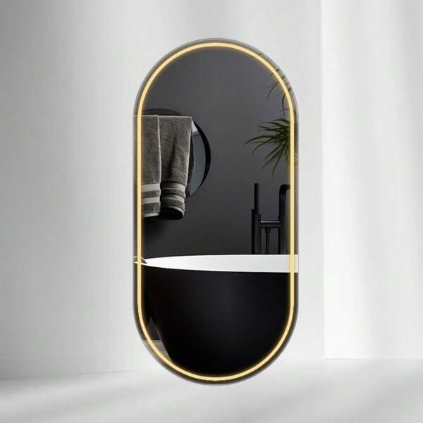 Espelho Oval 40x80cm com Led Design Minimalista Perfeito para sua Decoração