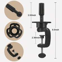 24-Inch Professional Unisex Adult Mannequin Head Wig - 100% Synthetic Fiber Hair, DIY Hairstyling Accessory With Tabletop Clamp