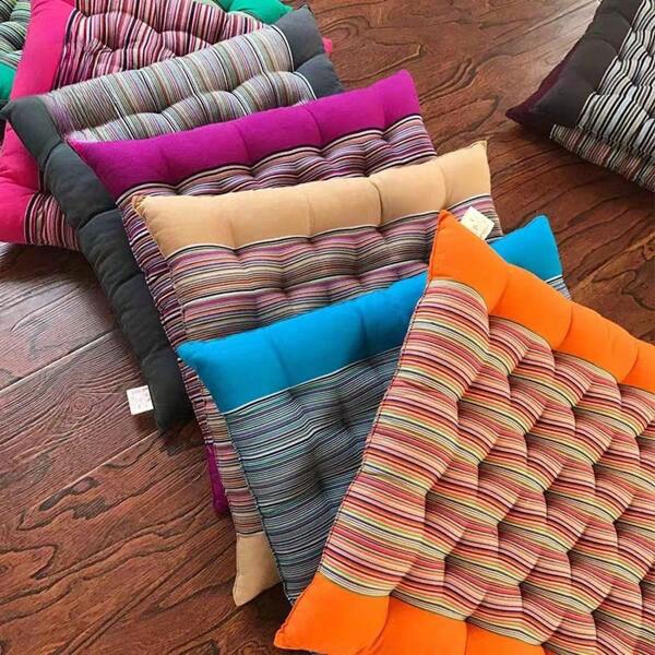 1PC Thickened Coarse Cloth Cushion, Square Design, Perfect For Dining Chairs, Student Chairs, Office Sofas, And Car Seats, Soft And Comfortable. Room Decor Aesthetic Room Decor Home Decor Living Room Decor Office Chair Chair Cushion Seat Cushion