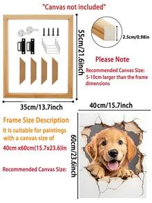 1 khung ảnh gỗ nguyên khối nguyên bản, phong cách nghệ thuật trang trí, vải bạt dày, khung tự làm cho tranh sơn dầu nghệ thuật và trang trí tường, thích hợp cho gia đình, phòng khách, văn phòng, cao cấp, phòng tắm, tiệc tùng, quà tặng, cặp đôi - gừng - Xem 13