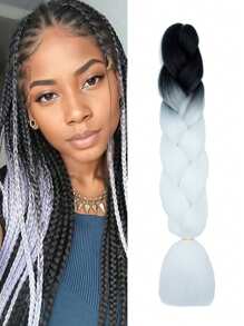 Estensioni per trecce arcobaleno da 24 pollici, capelli sintetici viola professionali, trecce jumbo, estensioni per capelli colorate a gradiente africane per intrecciare all'ingrosso per Ognissanti e Natale