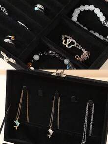 1PC Luxury Velvet Jewelry Gift Box - Perfect For Rings, Necklaces, And Accessories. Gift For Girls, Storage Box, Gift Box, Graduation Gift, Jewelry Making Display And Packaging Supplies, Beading And Jewelry Making, Makeup Room Decor - Multicolor - View 8